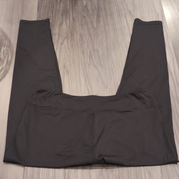 3/$20 Athletic Works Full Length Leggings Sporty Active Solid Black Buttery Soft - Picture 5 of 7